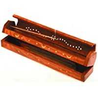 Cajón de Viajes - Soporte Varillas humos De Madera con Insertos de Latón